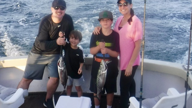 A pair of young anglers with some nice bonita