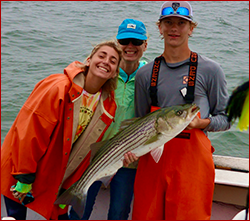 Cape Cod Bay striped bass with Cape Cod Bay Charters