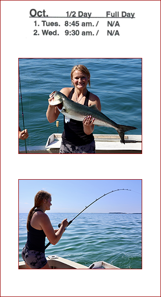 Cape Cod Bay Charters Oct 2024